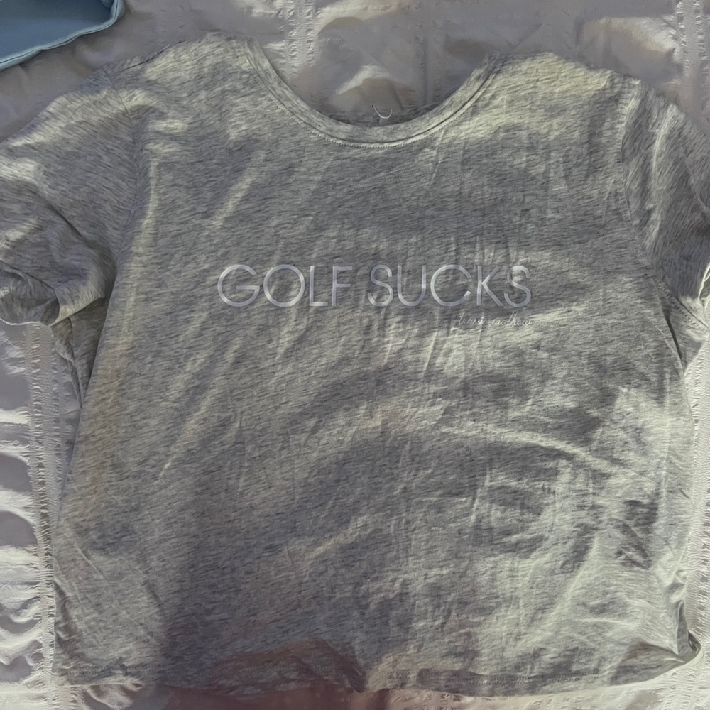Travis Mathew Gray Short Sleeve Tee “I hate Golf”